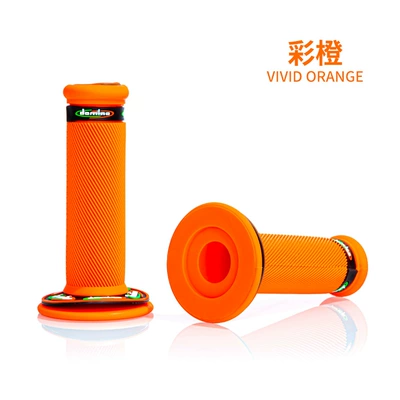Handlebar Accessories, Motorcycle Handle Cover - new-domino-twill-handle-glue-color-background-orange