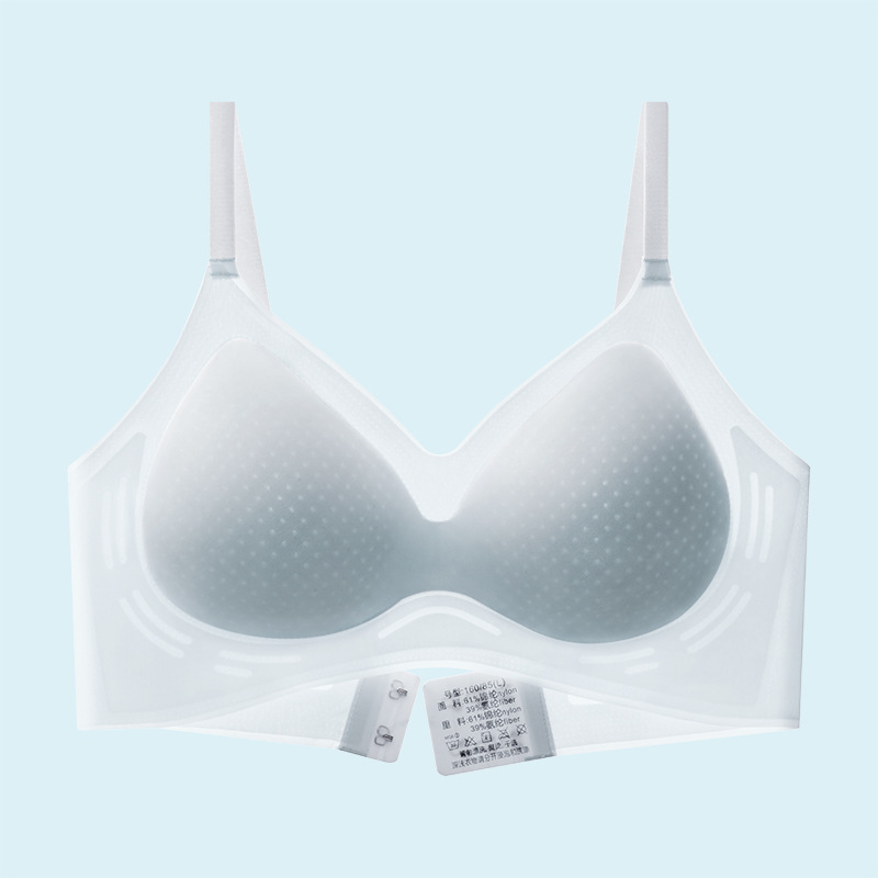Belleza de verano, ropa interior delgada que no deja marcas, pecho grande, pequeño, sin anillo de acero, hebilla de pecho trasera, sujetador antiflacidez