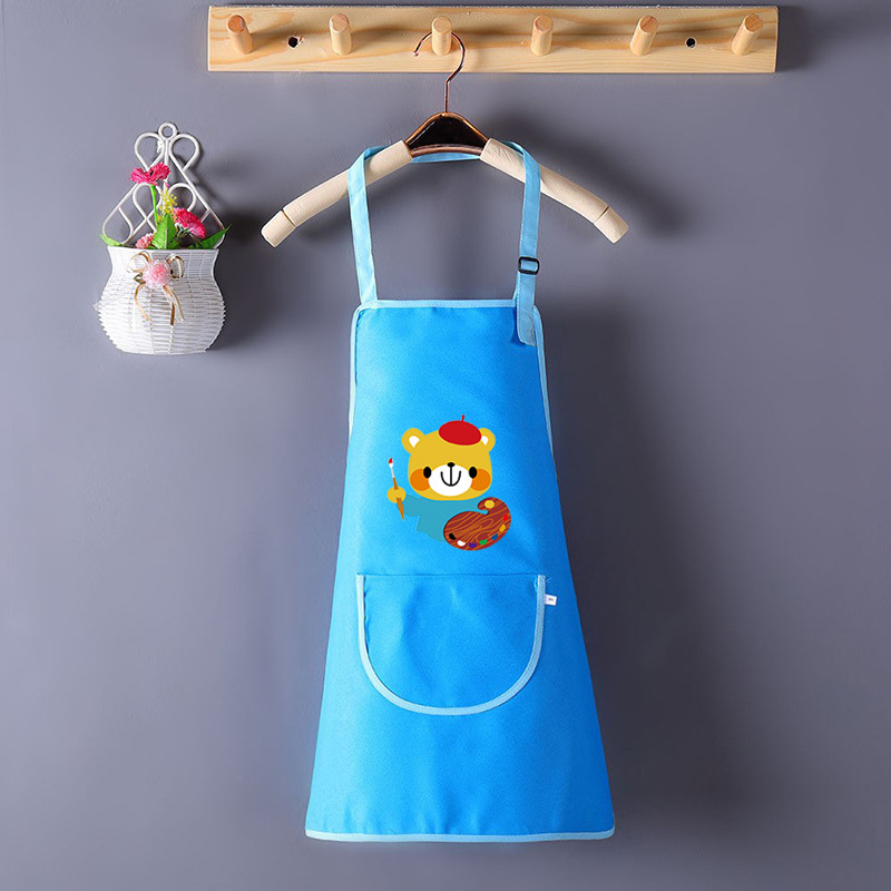 Pintura impermeable al por mayor para niños, jardín de infantes, impresión delantal, pintura infantil, abrigo de arte, bib