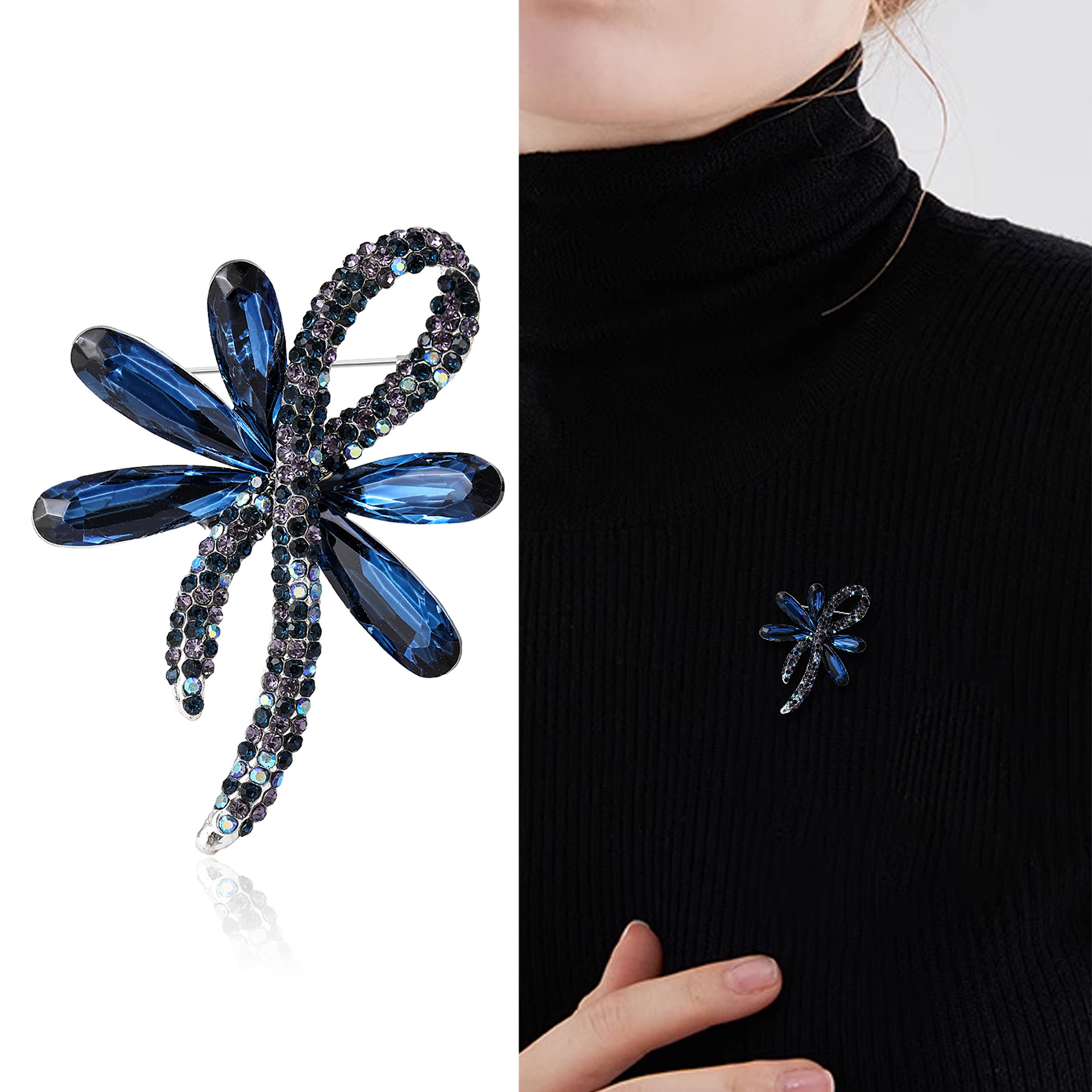 15g Weight Rhinestones Inlay Material Brooches Classification Holiday Occasion Alloy Material Bow Knot Pattern Women's Gender Inlay Design Pin Bow Knot Alloy Inlay Rhinestones Women's Brooches 2