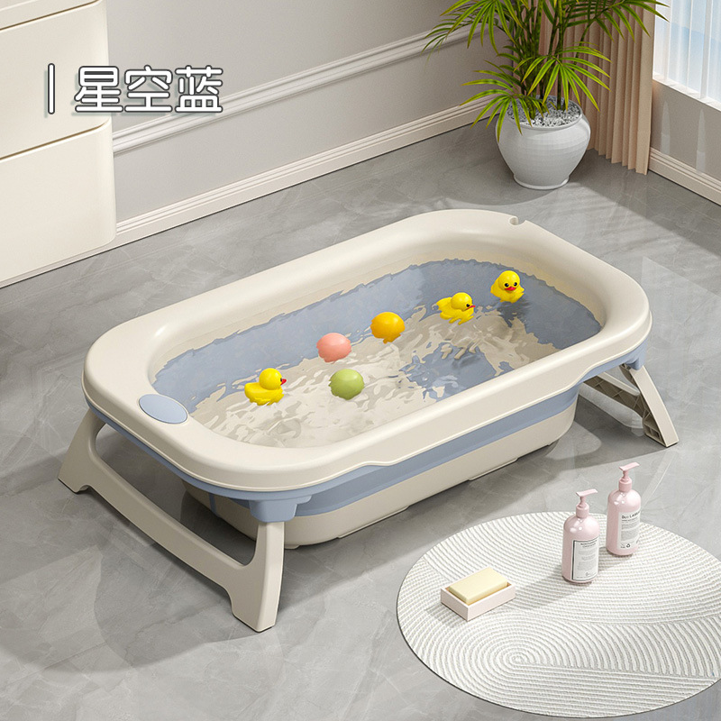 Bañera plegable para bebés con sensor de temperatura, bañera para bebés, bañera plegable para recién nacidos, bañera para niños