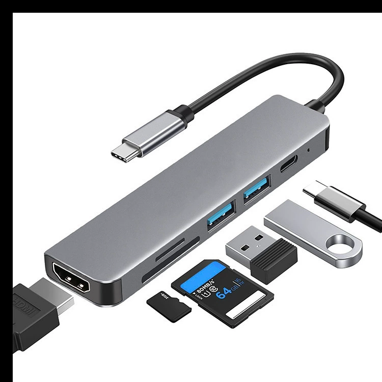 Type-C к HDMI чтение карты PD RJ45 пять-в-одном хаб 4K конвертер HUB ноутбук расширение