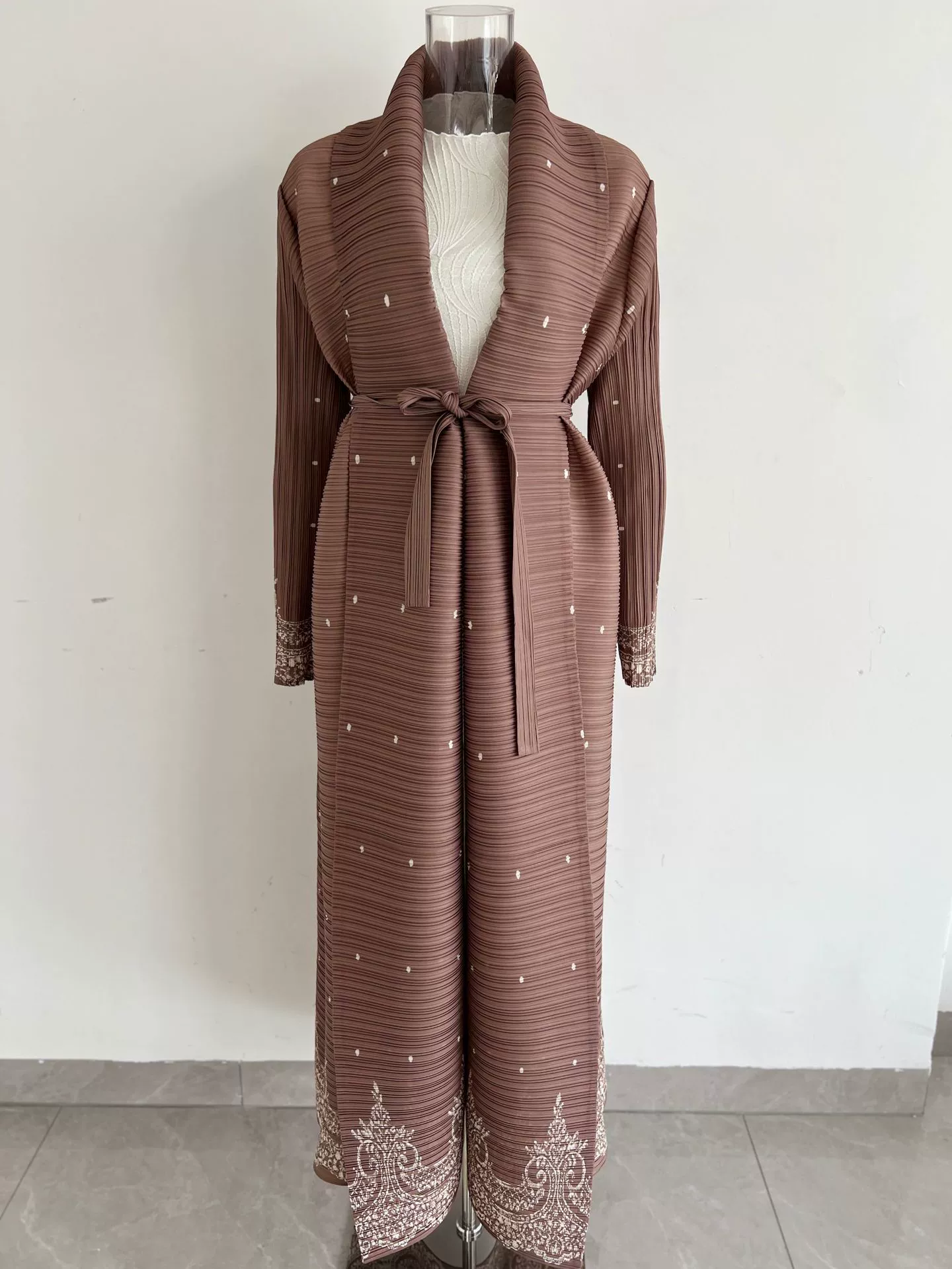 Абая (Дубай) Miyake пальцевая кардиган-куртка — женская длинная складчатая абая, размеры до 152 см