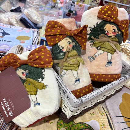 【Jinmu Liangpin】Bowknot Girl Coral Fleece Antibacterial Towel Hair Drying Cap Extra Large Bath Towel 80*150 【Jinmu Liangpin】Bowknot Girl Coral Fleece Antibacterial Towel Hair Drying Cap Extra Large Bath Towel 80*150
