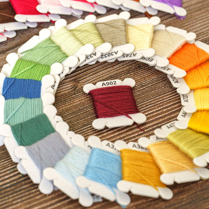 72色8米绣花线 447色棉线 刺绣线 DIY手工辅料 鞋垫绣线|ms