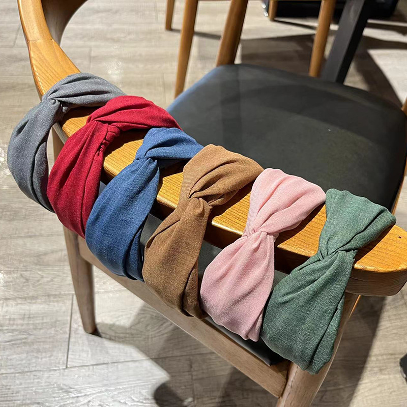 巧克力色系可愛頭箍髮飾網紅新款韓式簡約寬邊海綿發箍女洗臉頭飾