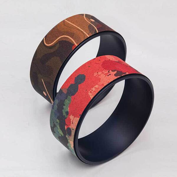 Color printed cork yoga wheel inner wheel abs environmentally…