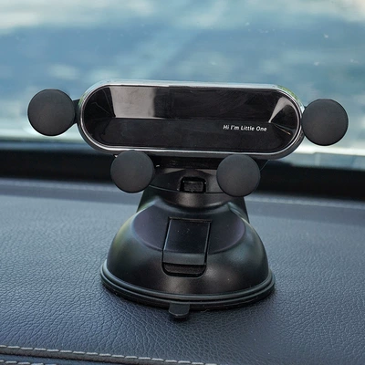 Car mobile phone bracket instrument Car phone holder - solid-color-black-mirror-bracket-dashboard-air-outlet-dual-use