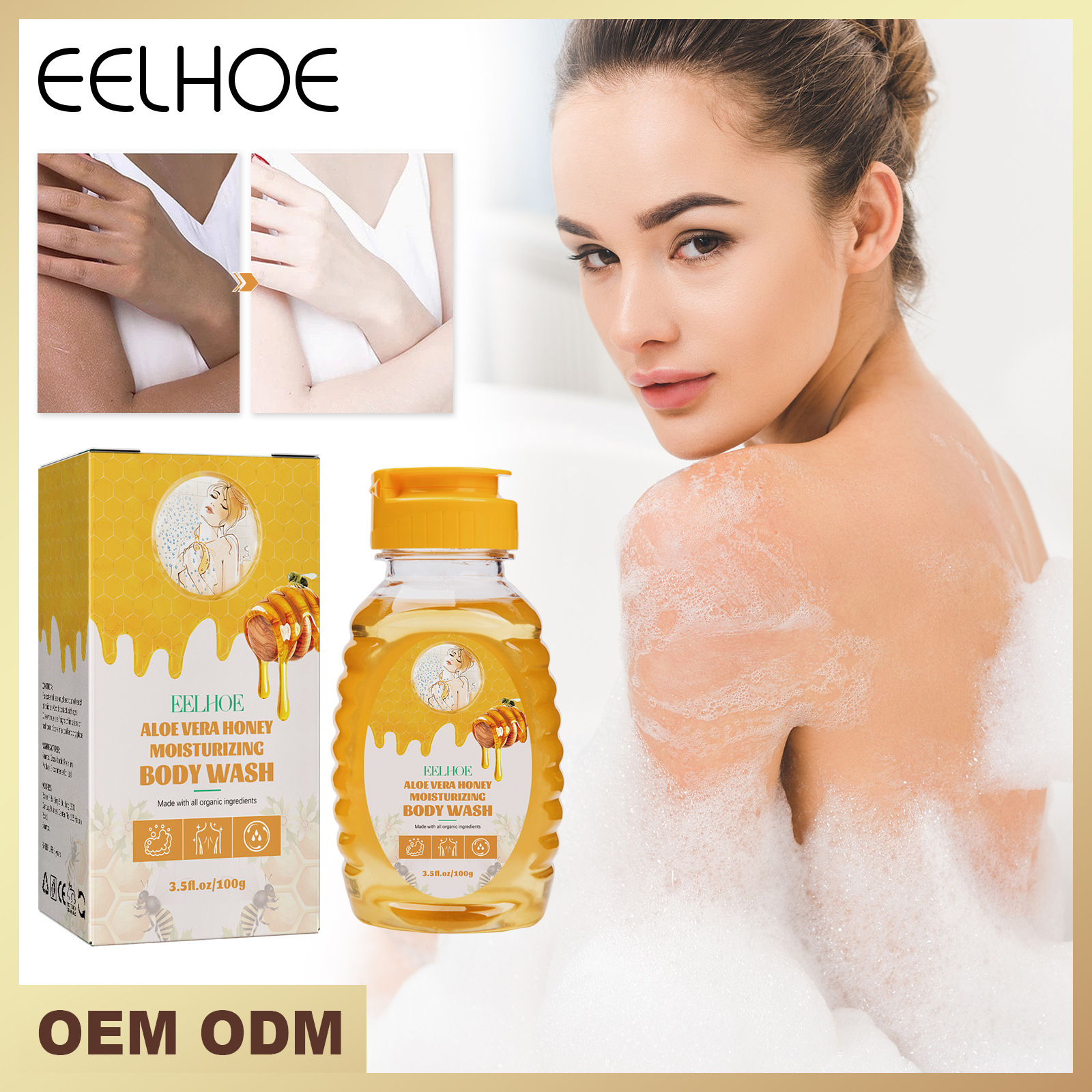 Body Beautiful Honey Wash Deep Cleansing, Firming, Whitening, and Nourishing Body Skin Bath Gel_voghion.com
