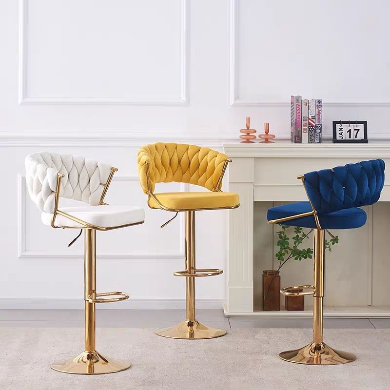 Silla de bar moderna y simple, silla giratoria de cajero, silla de recepción elevada, silla de bar elevable, taburetes altos image 4