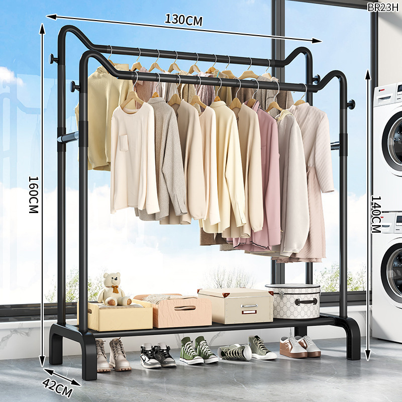 [고양이귀 더블폴 모델] 롱 130cm - 클래식 블랙