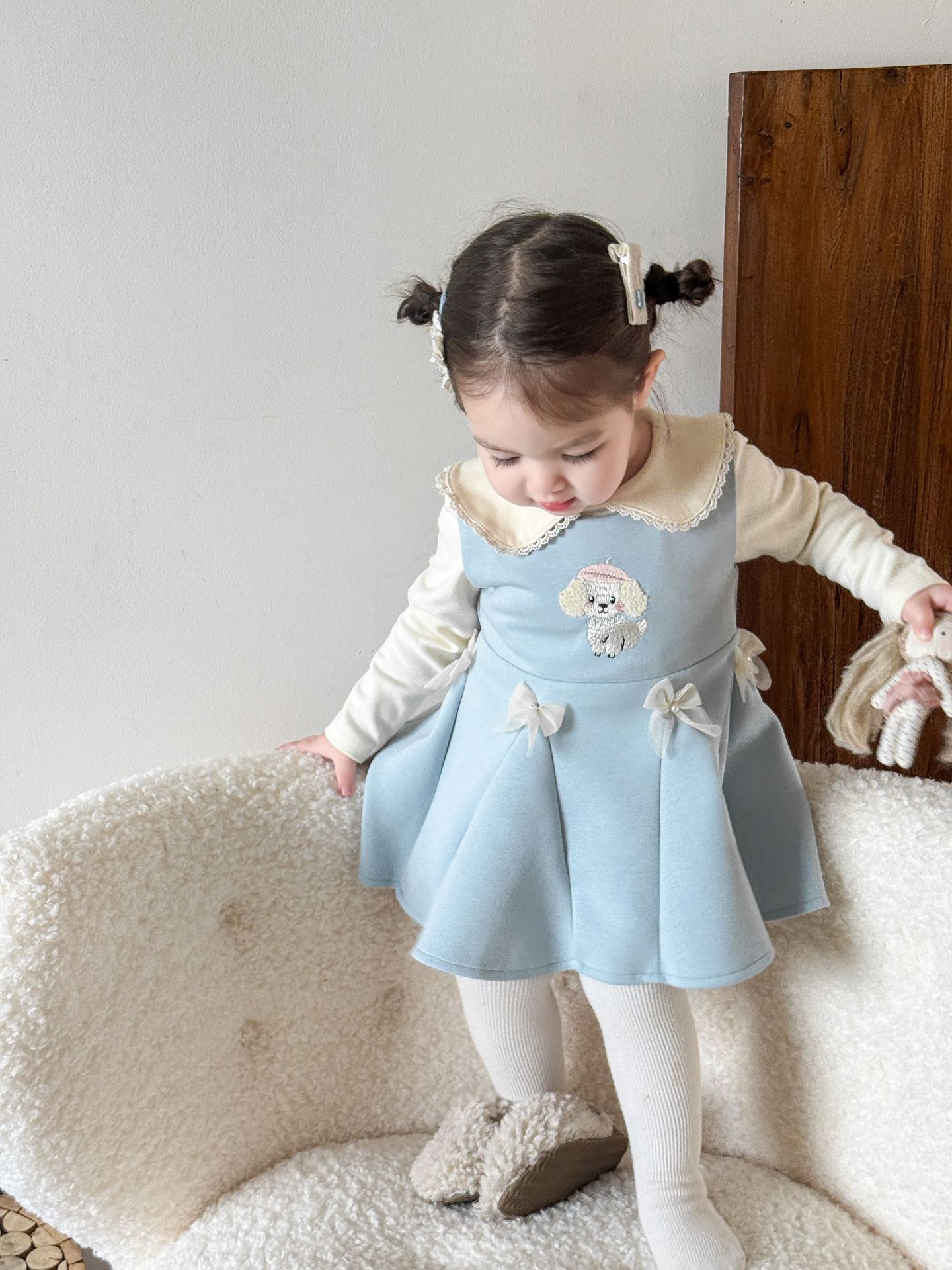 Vestido formal tipo colete para bebés e meninas_voghion.com