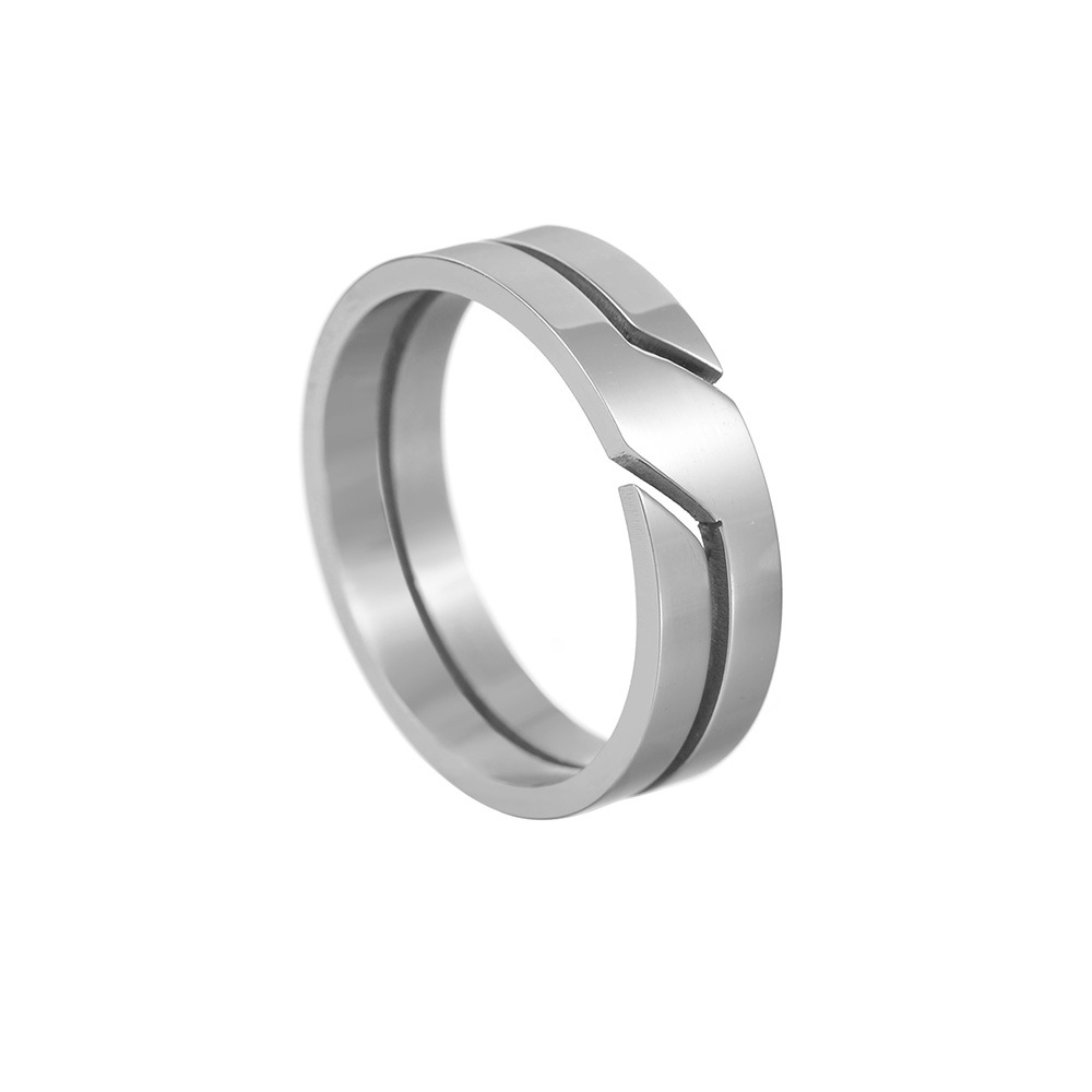 Unisex Gender Plating Design Fashion Round 201 Stainless Steel Plating Gold Plated Unisex Rings