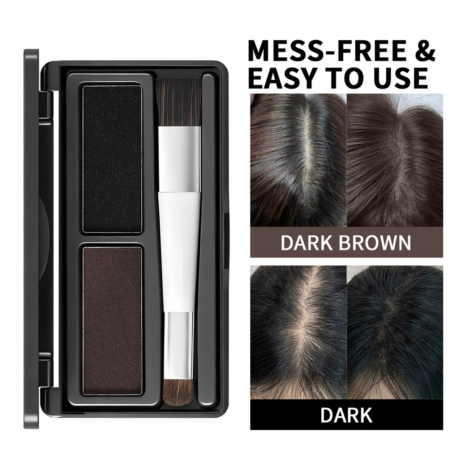 Polvo Retocador de Línea del Cabello, Complemento de Color, Denso y Esponjoso, para Raíces y Línea del Cabello