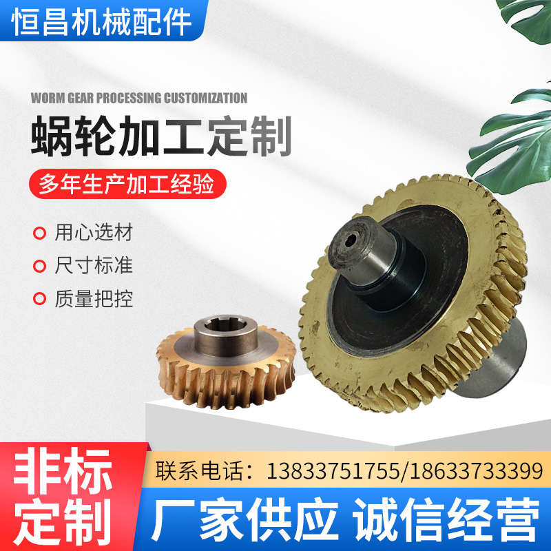 供应铝青铜蜗轮精密蜗轮蜗杆钢质非标蜗轮蜗杆配套各类非标蜗轮