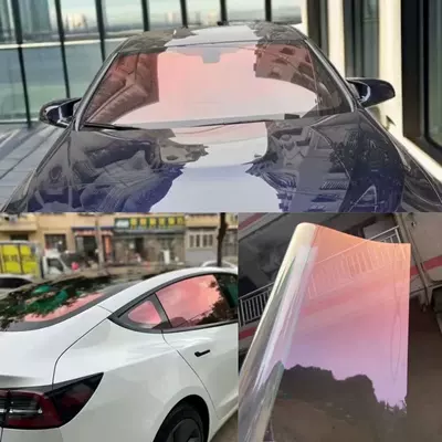 Heat Insulation Film, Window Glass – Automotive Film - construction-not-included-with-scraper-blade-rose-phantom-red-side-window-50cm-wide-x-1m-long