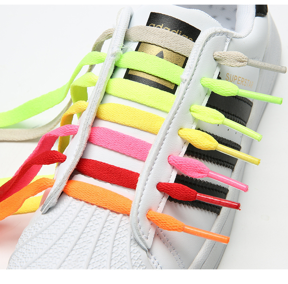 Solid Color Shoe Accessories Polyester Winter Summer Spring Shoelace display picture 1