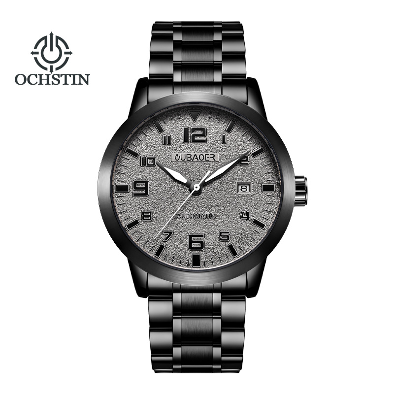 Cross-Border Aliexpress Popular Brand Stainless Steel Fully Automatic Mechanical Watch Retro Luminous Waterproof Calendar Mechanical Men's Watch