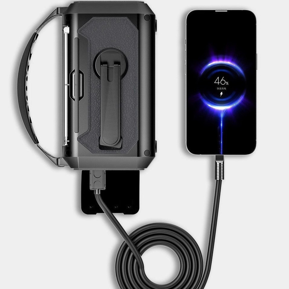 Radio con pantalla de visualización Radio de banda completa prevención de desastres emergencia generación de energía de manivela radio linterna energía solar