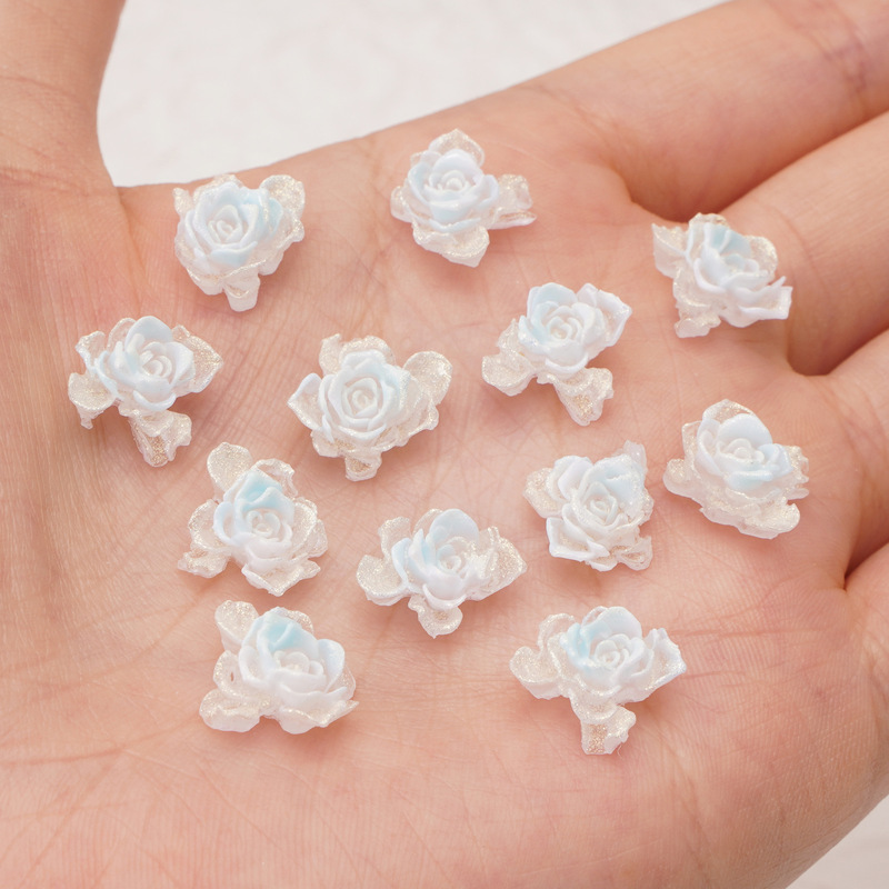 树脂软胶扎染仿真花紫外线夜光散珠DIY手工串珠材料饰品配件材料|undefined