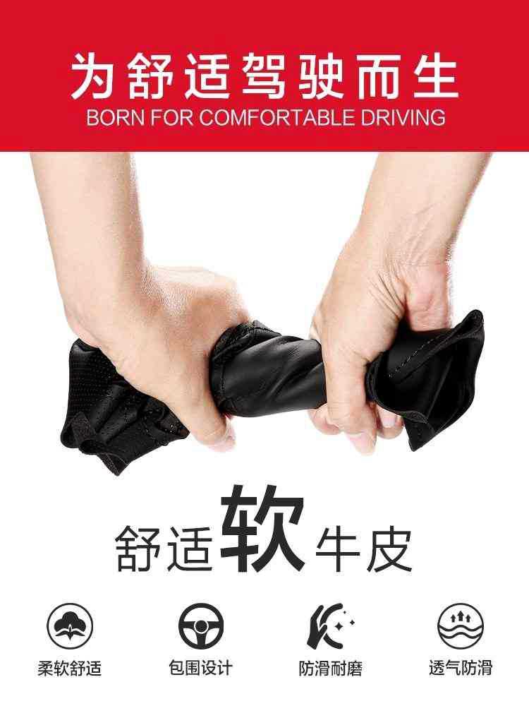 Toyota Ralink Asian Dragon Hand-stitched Steering Wheel Cover Leather for Corolla Weichi Camry Weilanda Crown