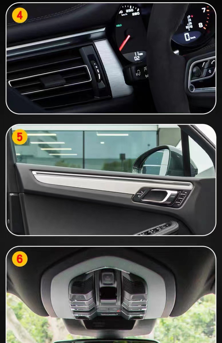 Suitable for 22-24 Porsche Macan interior protection film, navigation screen film, gear shift center console interior
