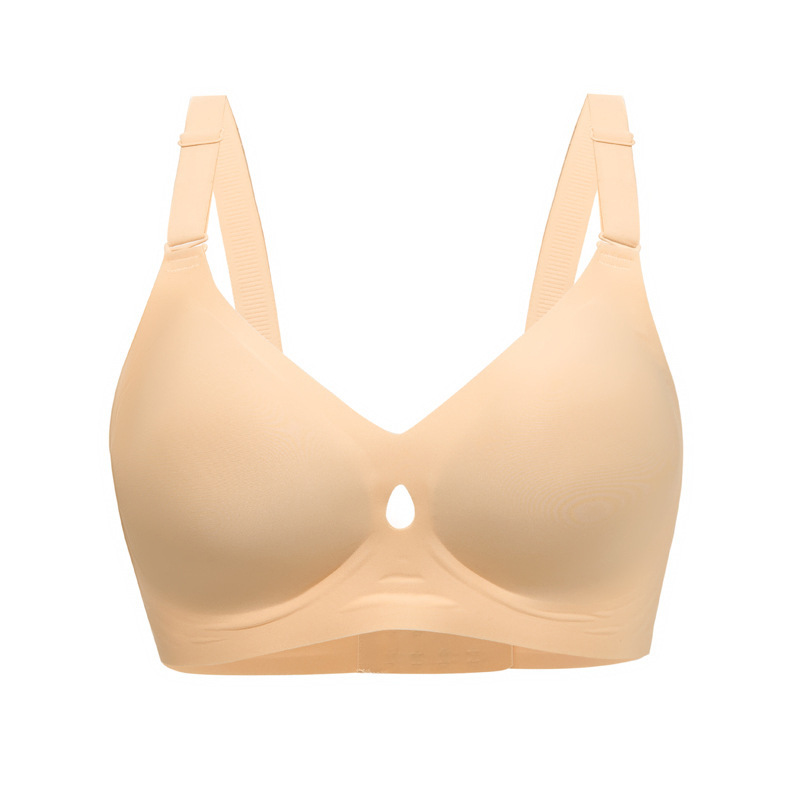 ゼリーストリップサポートプッシュアップ女性のシームレスな軽量下着リキッドファンデーション夏プラスサイズスポーツ衝撃吸収ブラジャー|undefined