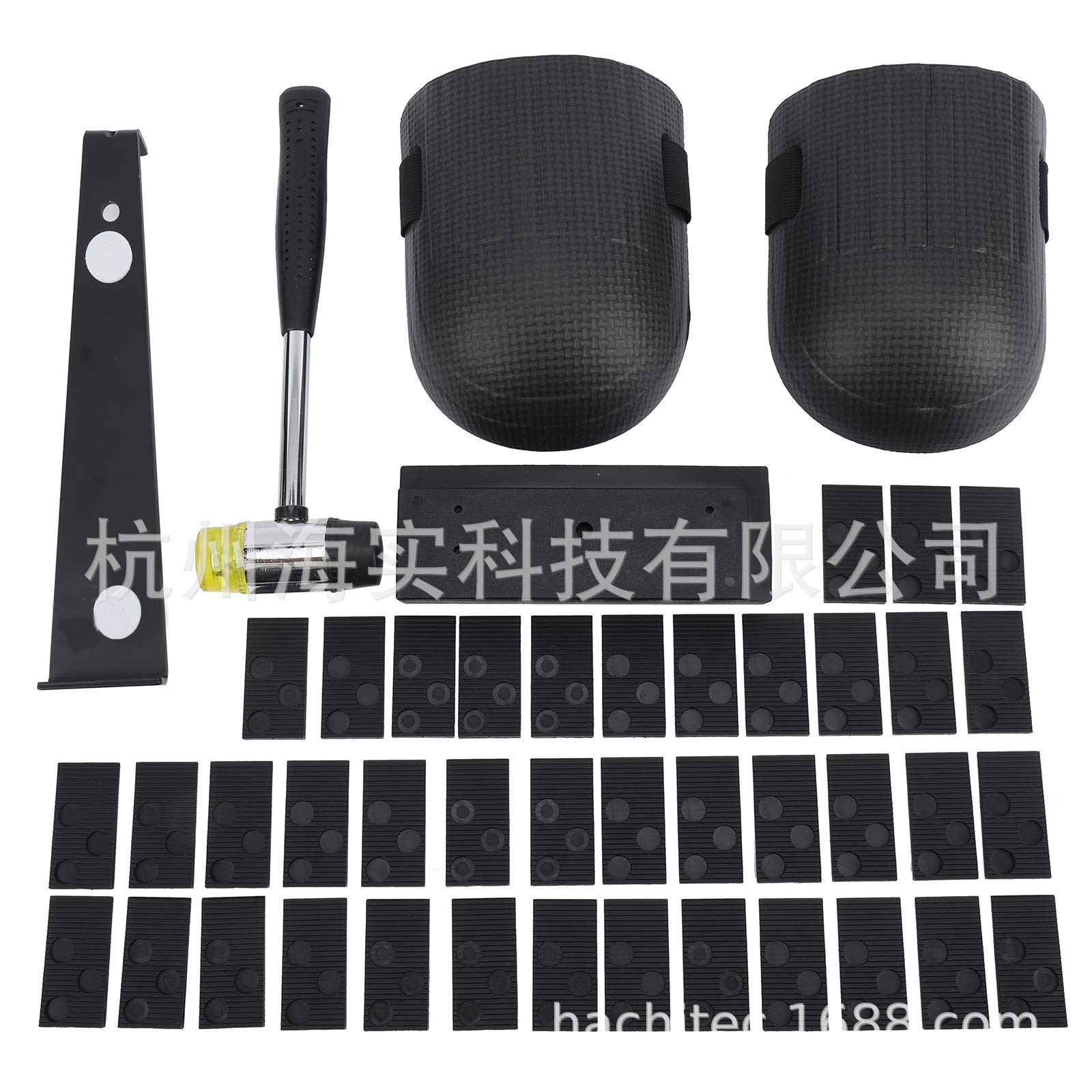 木地板安装工具带护膝45件套 橡胶安装锤子 实木地板安装工具