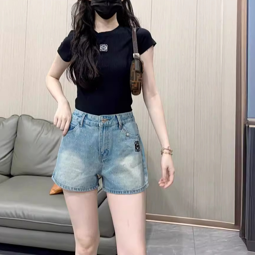 트렌디 한 브랜드 로우 라이트 컬러 오래 된 빈티지 핫 드릴 핫 걸 데님 반바지 여성 봄과 여름 슬리밍 A 자형 힙 슈퍼 반바지