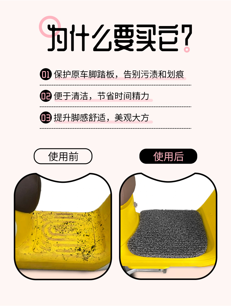 Suitable for No.9 Q3 80C Electric Vehicle Wire Ring Foot Pads Waterproof and Non-Slip Q3 85C Foot Pads