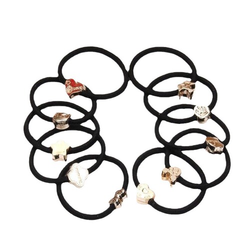 Cross-border new style gold bead hair band hair accessories Korean style hair rope hair tie rubber band 2 yuan store source jewelry