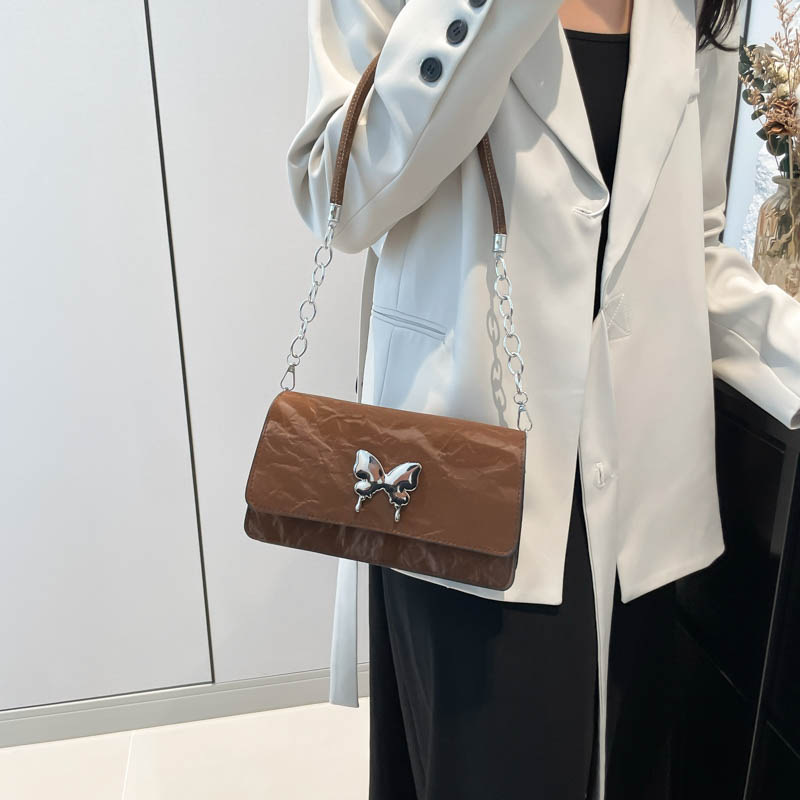 Modische und einfache Schleife Handheld Unterarm Damen 2024 Neue Stil Kette Mode Single Schulter Pendler Kleine Quadrat_voghion.com