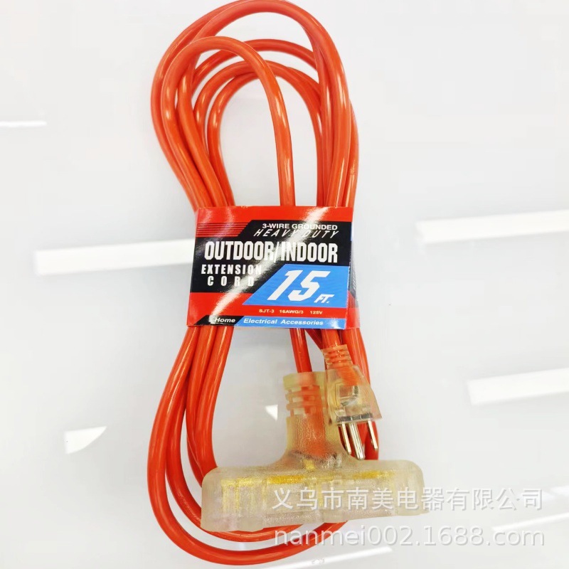 出口委内瑞拉墨西哥南美地区透明插座室外延长线美标室内延长线