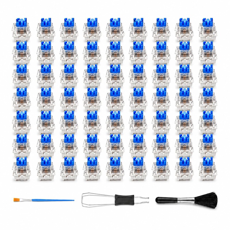 Itly Mechanical Keyboard Switch Dustproof Blue Switch Three-Pin Switch Stress Relief Toy Switch DIY Key Puller Cleaning Brush Itly Mechanical Keyboard Switch Dustproof Blue Switch Three-Pin Switch Stress Relief Toy Switch DIY Key Puller Cleaning Brush