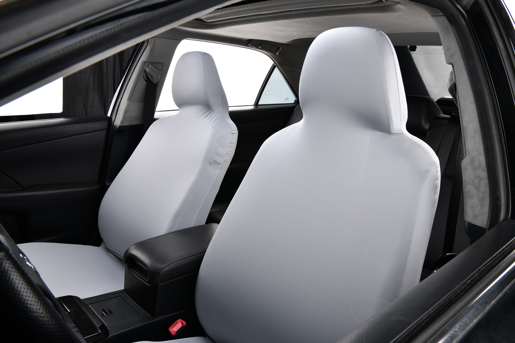 Ice Silk Elastic Non-Slip Car Seat Cover, Cooling B-Style Front Seat Single Universal Type Dustproof Car Seat Cover