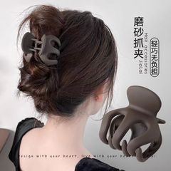 磨砂南瓜抓夹女高马尾固定神器侧边夹刘海夹女后脑勺发夹发饰批发