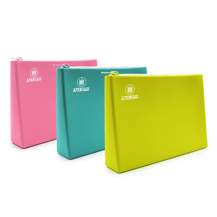 fashion silica gel Cosmetic Portable waterproof silica gel Storage bag girl student travel multi-function Wash bag customized