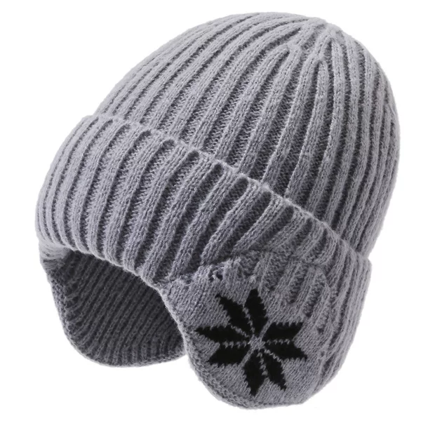 Hat Men's Winter Warm Knitted Hat Winter Cycling Fleece-Lined Ear Protection Woolen Hat Scarf Men's Youth Pullover Hat