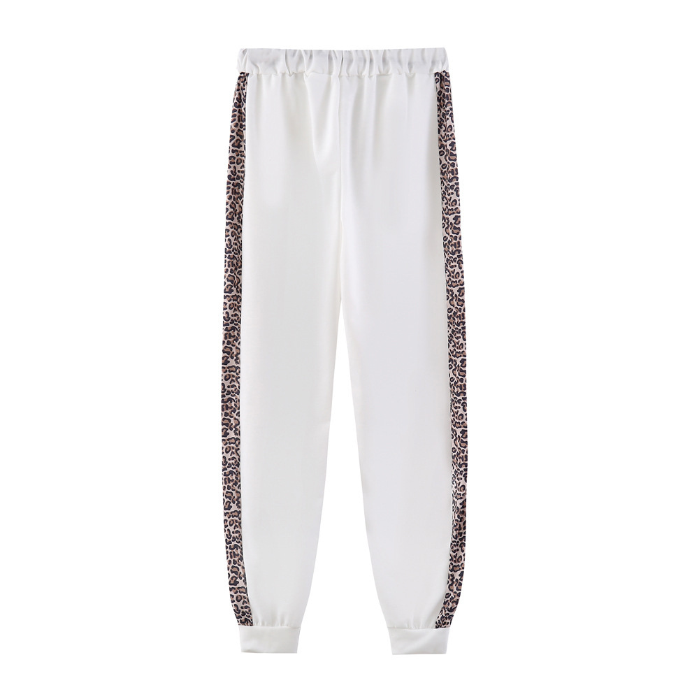 Women's Leopard Print Sweatshirt And Pants Set For Autumn Winter_voghion.com