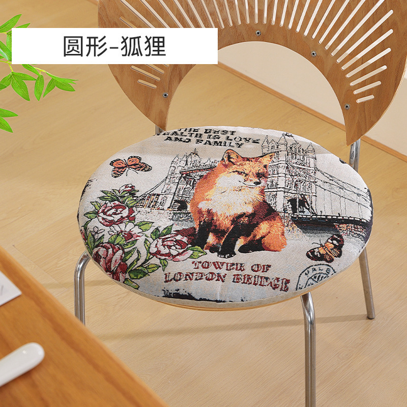 圆形提花防滑坐垫办公室久坐椅子椅垫家用装饰屁垫四季通用椅子垫|undefined