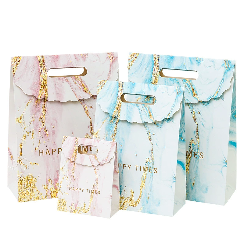 Скандинавский стиль ins мраморная Подарочная сумка ручная переноска бумажный пакет учитель праздничный Подарочный пакет одежда упаковка сумка