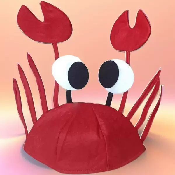 Foreign trade cross-border Christmas and Halloween hats, company party performance props, lobster and crab hats with custom text, wholesale