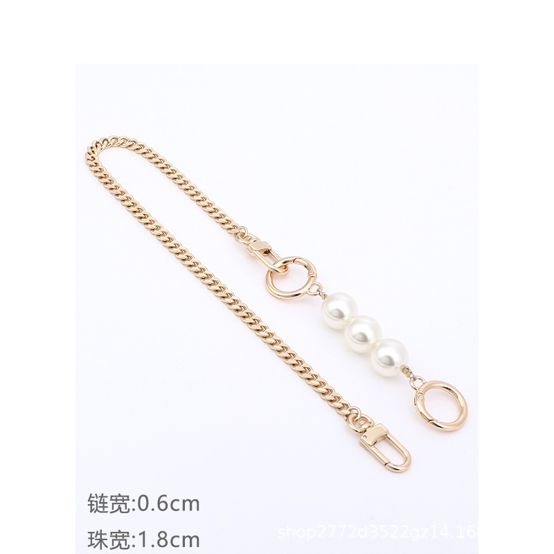 Soft light Pearl +40cm Copper flat chain set