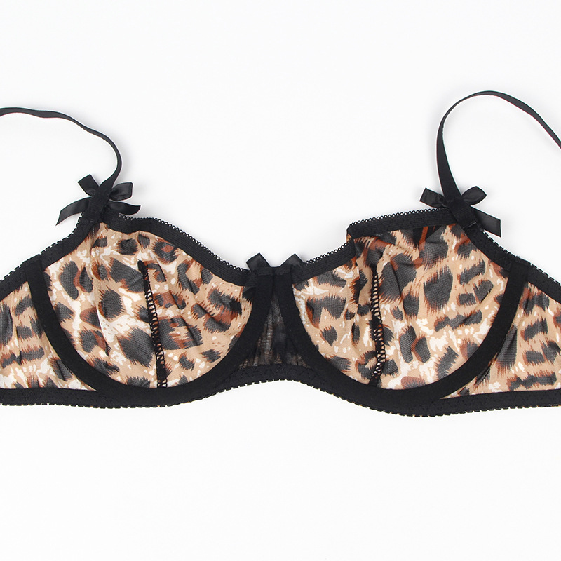 Sexy Lingerie Women Leopard Print Sexy Bra Set Steel Ring Gathered Wild Cat Uniform | FondMart Sexy Lingerie Women Leopard Print Sexy Bra Set Steel Ring Gathered Wild Cat Uniform | FondMart