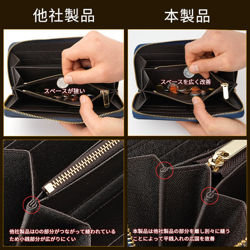 Japanese Amazon New Women's Long Zipper Wallet Japanese Long Wallet Men's Handbag Foreign Trade Purse