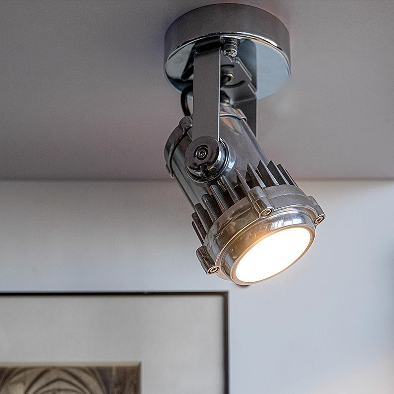 Retro industrial style living room dining room open track spotlights shop ceiling lights commercial coffee shop cast aluminum ceiling lights