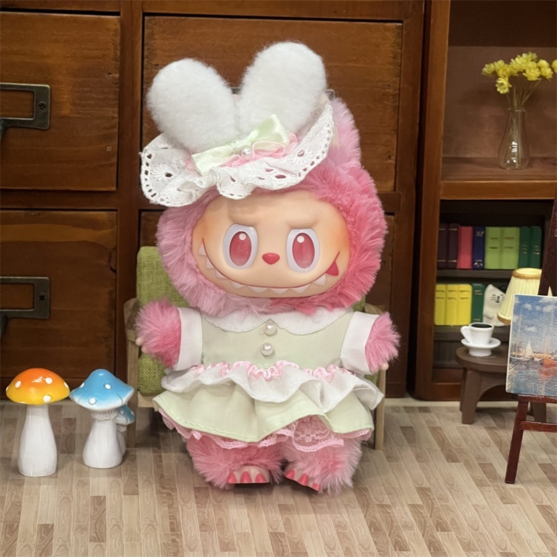 替三代批发娃娃衣拉布labubu7cm着适用于布套装1一二毛绒公仔衣服|undefined