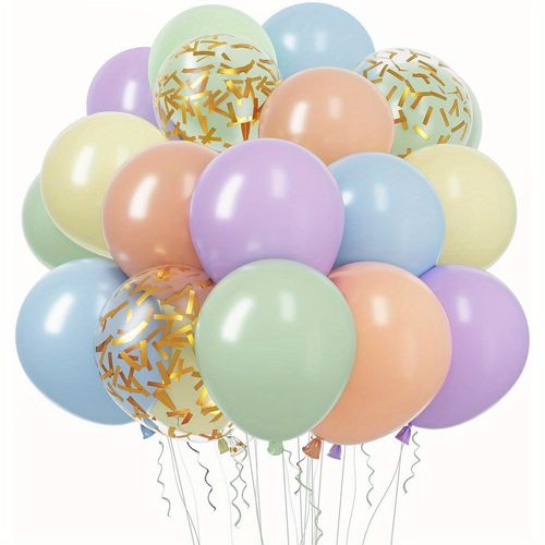 12-inch Amazon 30pcs Sparkling Metal Latex Balloon Set Birthday Party Balloon Decoration and Arrangement