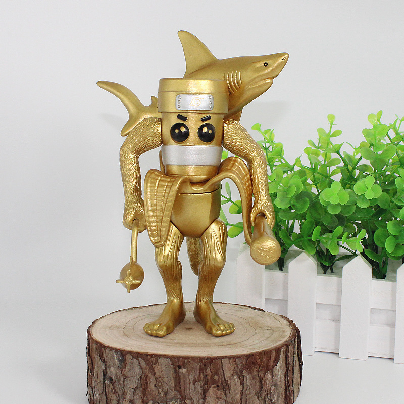 外国の山と海の経典シリーズフィギュア通通木棒人トララ靴を履いたサメ人形モデル卸売|undefined