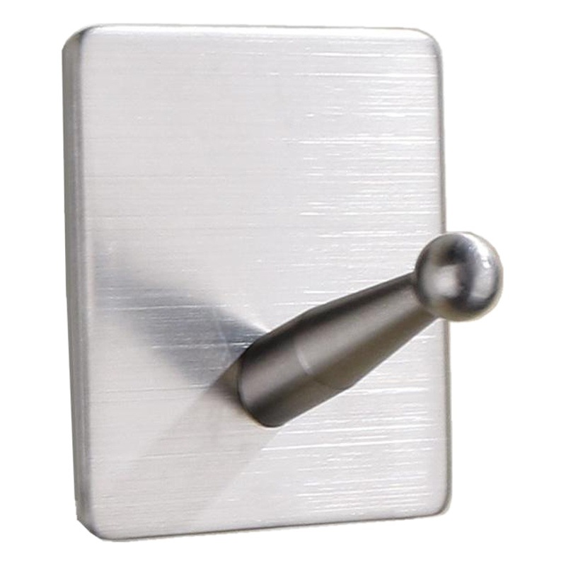 Amazon creativo metal baño cocina pegajoso gancho negro Acero inoxidable gancho colgante de pared gancho libre detrás de la puerta